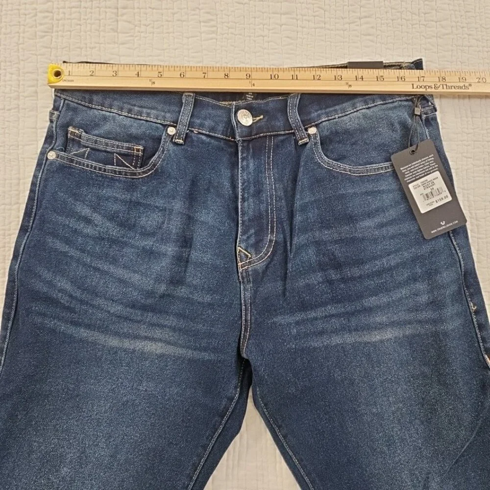 True Religion Ricky Jeans Men's 34 x 34 Relaxed Straight Blue Denim NWT Flap Pkt